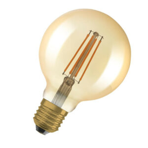 Led globe 95 e27 à filament ambre 60 w chaud OSRAM