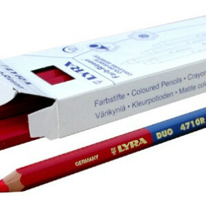 12 crayons bicolore bleu/rouge 175 mm