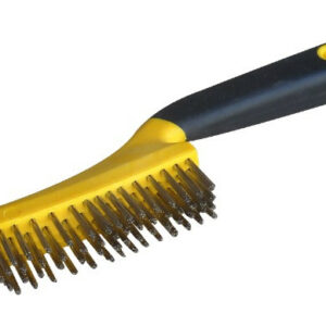 Brosse métallique (4 rangs fils acier inox droits)