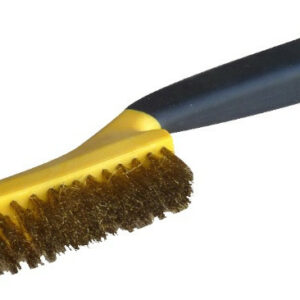 Brosse métallique (4 rangs fils laitonné ondulés)