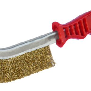 Brosse métallique convexe avec fils en acier laitonné