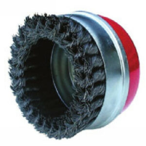Brosse métallique rotative Ø 100 mm à fils ondulés