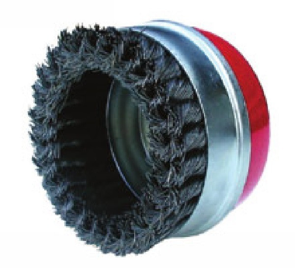 Brosse métallique rotative Ø 100 mm à fils torsadés