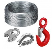 Câble acier et accessoires 10 mètres de câble Ø 4 mm 1152 kg