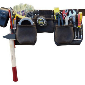 Ceinture à outils pro cuir 11 compartiments