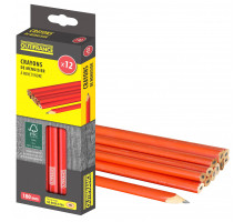 Crayons de menuisier 18 cm 12 crayons 180 mm