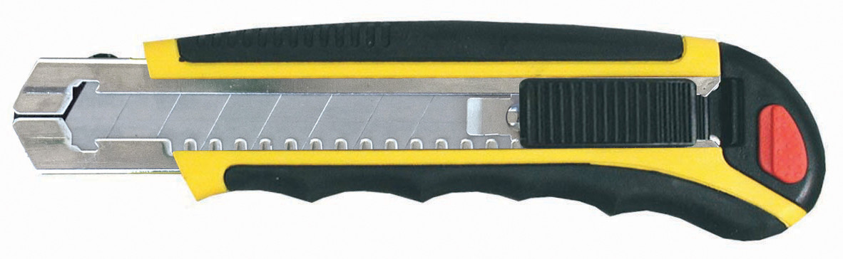 Cutter professionnel bi matière 25 mm avec 6 lames