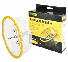 Decoupe-cercle reglable avec pare-poussiere Scie cloche réglable Ø40 à 200 mm