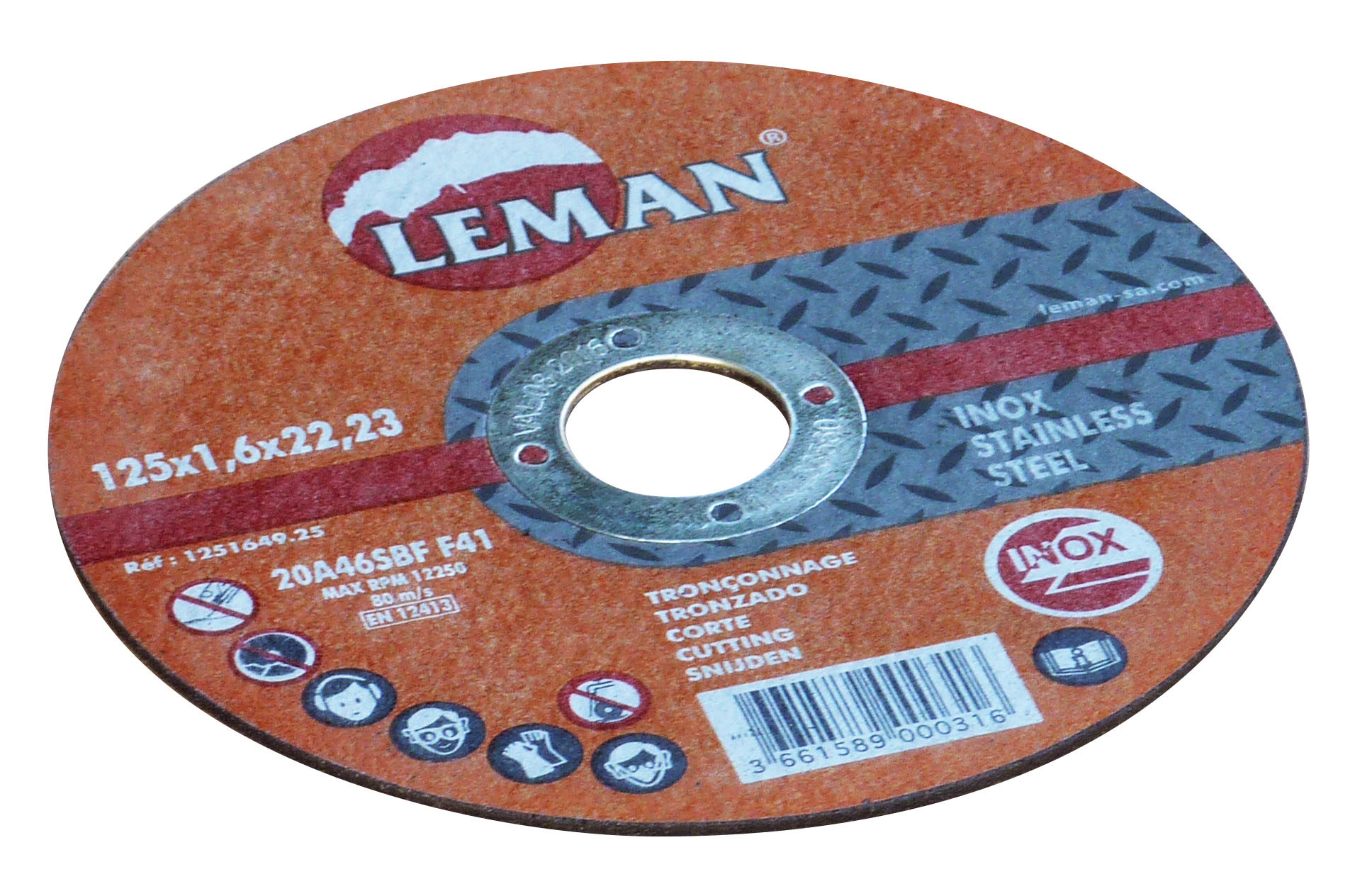 Disque à tronçonner l'inox Ø 230 mm