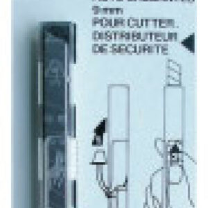 Etui plastique de 10 lames de cutter 25 mm