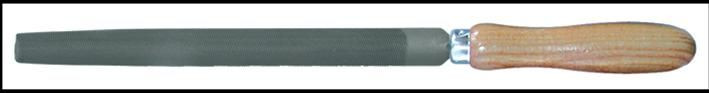 Lime demi-ronde, manche bois, 150 mm, 1/2 DX