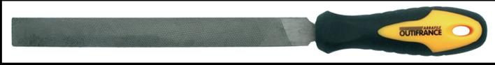 Lime plate à main, manche bi-matière, 150 mm, Bâtarde