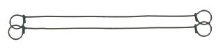 Lot de 1000 liens métalliques à 2 boucles 140 mm
