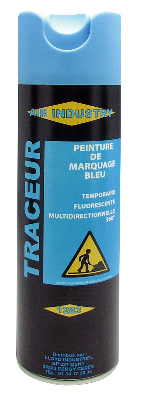 Peinture de marquage temporaire Bleue fluo 500 mL