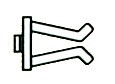Pince pour panneau mural (nylon - 35 mm)