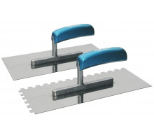 Platoir inox 28 x 12 cm Rectangle 2 côtés crantés 10 mm