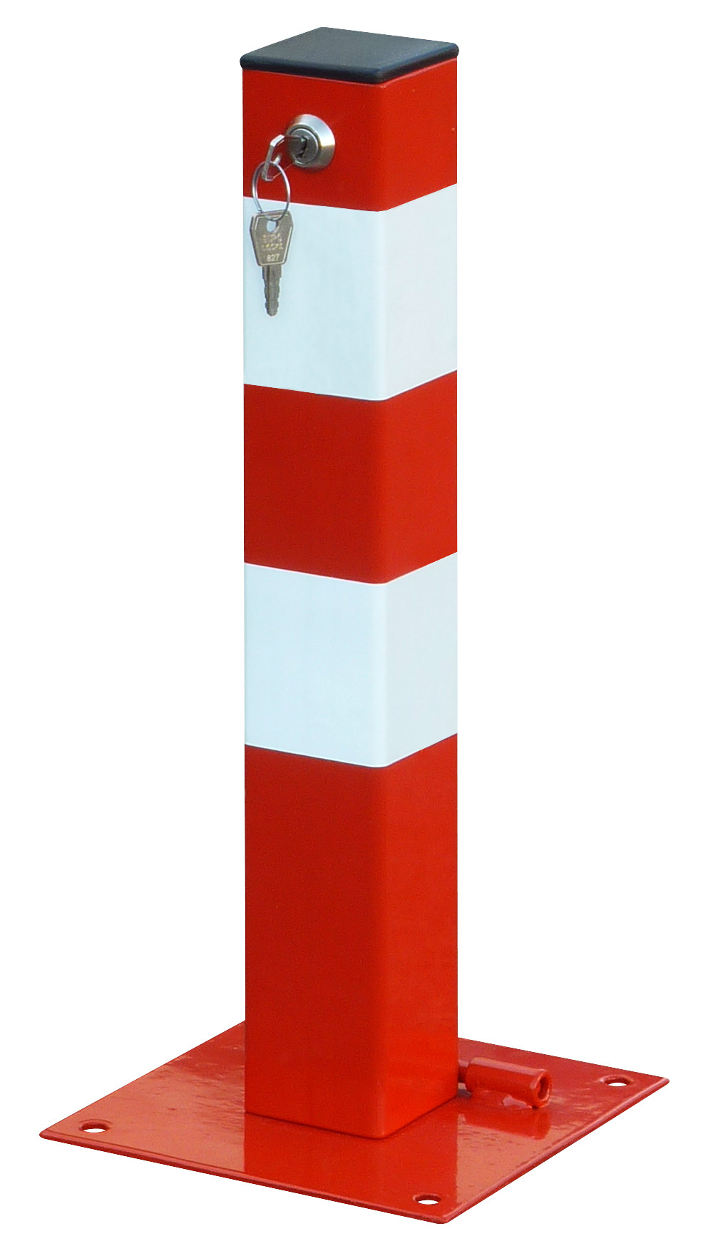 Poteau de parking avec fermeture à clé