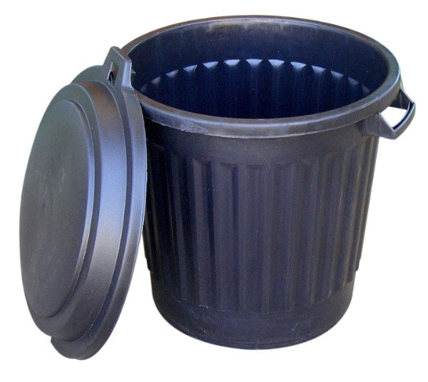 Poubelle polypro 80 L noire