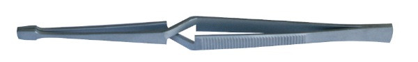 Précelle inox bec coudé 130 mm