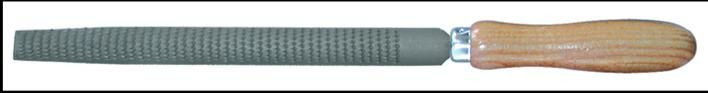 Râpe à bois demi-ronde manche bois 150 mm