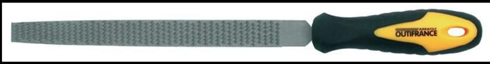 Râpe à bois plate manche bi-matière 200 mm