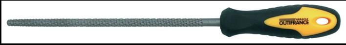 Râpe à bois ronde manche bi-matière 150 mm