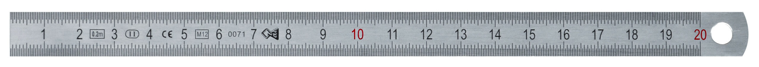 Réglet en acier mat flexible 150 mm