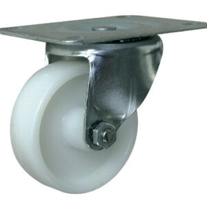 Roulette pivotante nylon Ø 75mm (platine 105 x 85 mm)