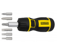 Tournevis boule porte-embouts a cliquet Tournevis boule + 6 embouts