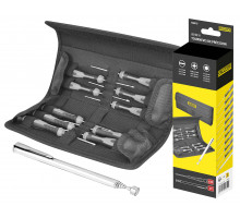 Trousse de 10 tournevis de precision Trousse de 10 tournevis + aimant télescopique