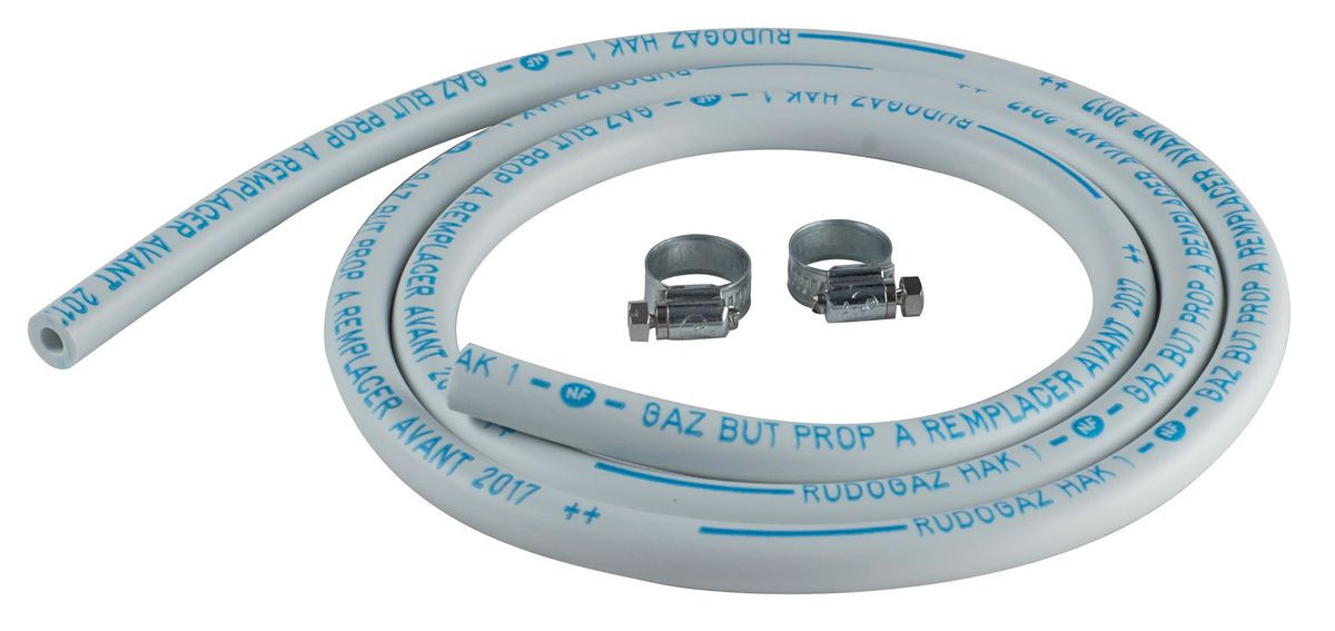 Tuyaux PVC Normagaz 6 x 12mm + 2 colliers de serrage