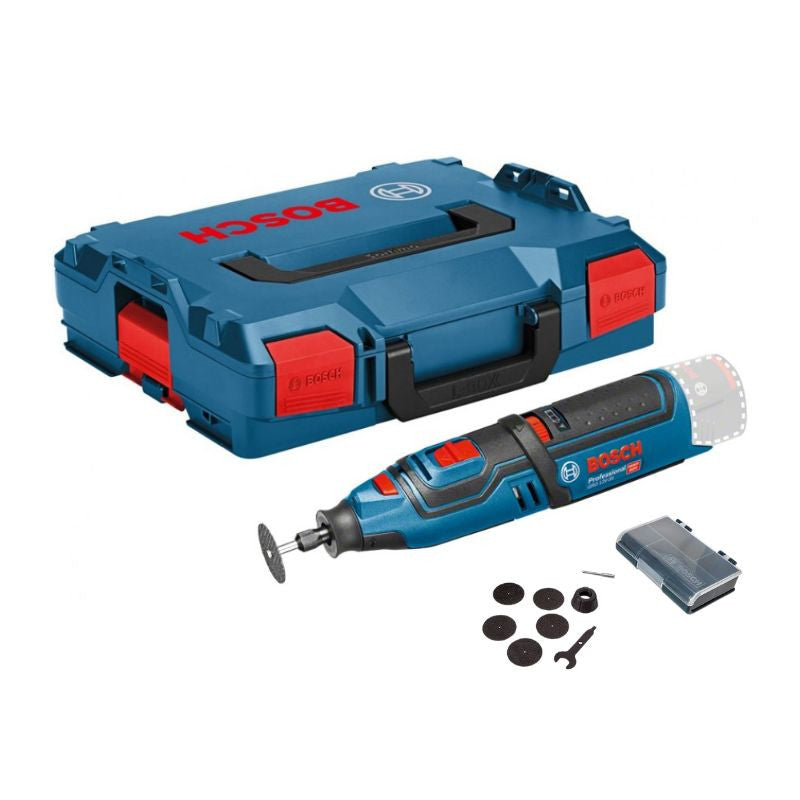 Outil multifonction rotatif BOSCH 06019C5002 GRO 12V-35 en coffret L-boxx avec accessoires (vendu sans batterie)