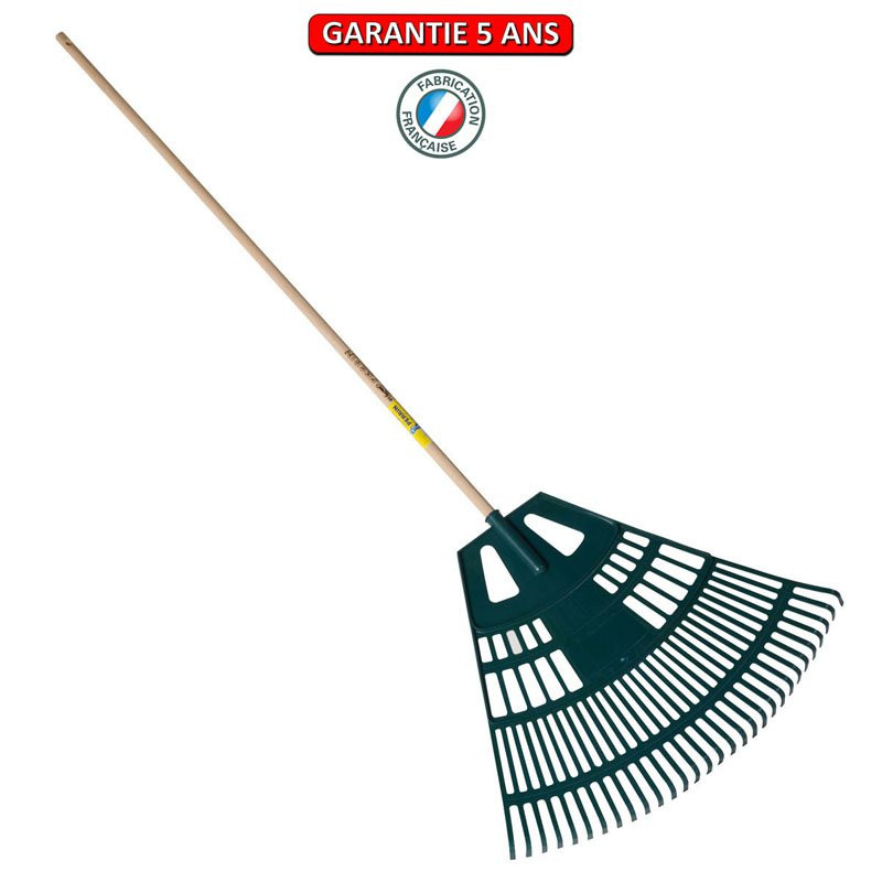 Balai à gazon 76 cm polypro manche 1,50 m, outil à main pour le jardin et le potager