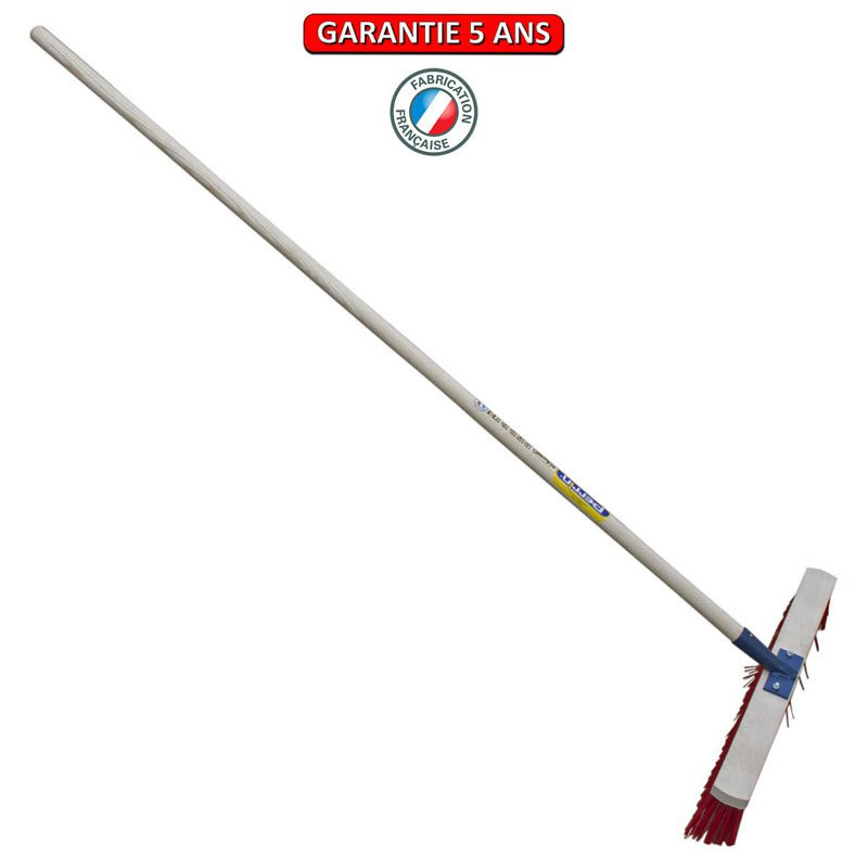 Balai de cantonnier 60 cm - Douille renforcée - Emmanché bois 150 cm