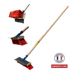 Balai grattoir 32 cm - lame réversible - manche 150 cm PEFC