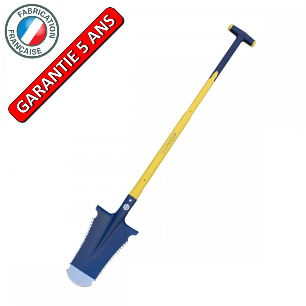 Bêche Caïman 29 cm - manche béquille composite - coupe racines