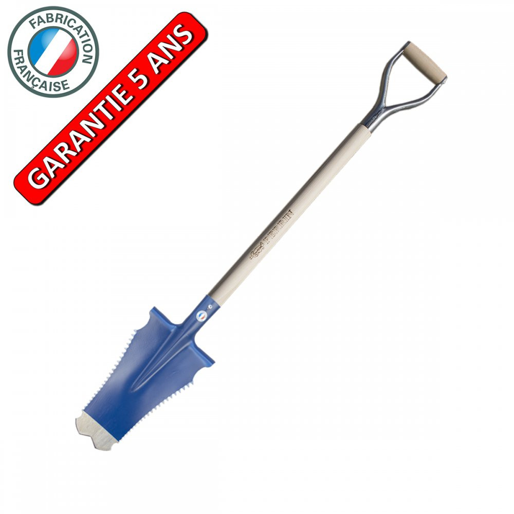 Bêche Caïman Pro 33 cm - manche poignée YD vernie - coupe racines