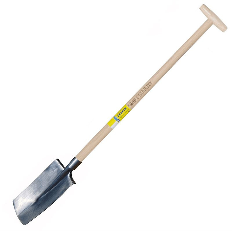 Bêche standard avec polie devant - manche béquille - 28 cm