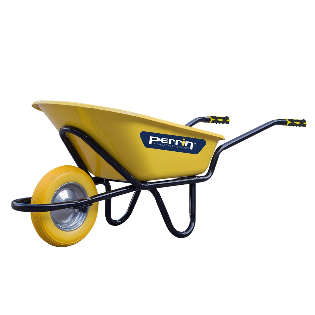 Brouette 100 L roue increvable - charge 320 kg châssis renforcé