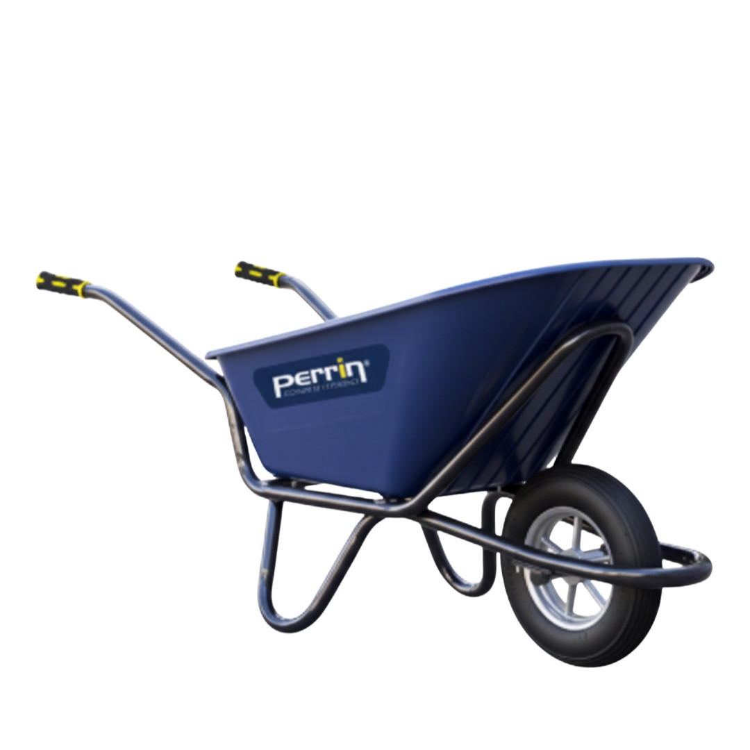 Brouette 120 L roue gonflée - charge 320 kg PEHD renforcé