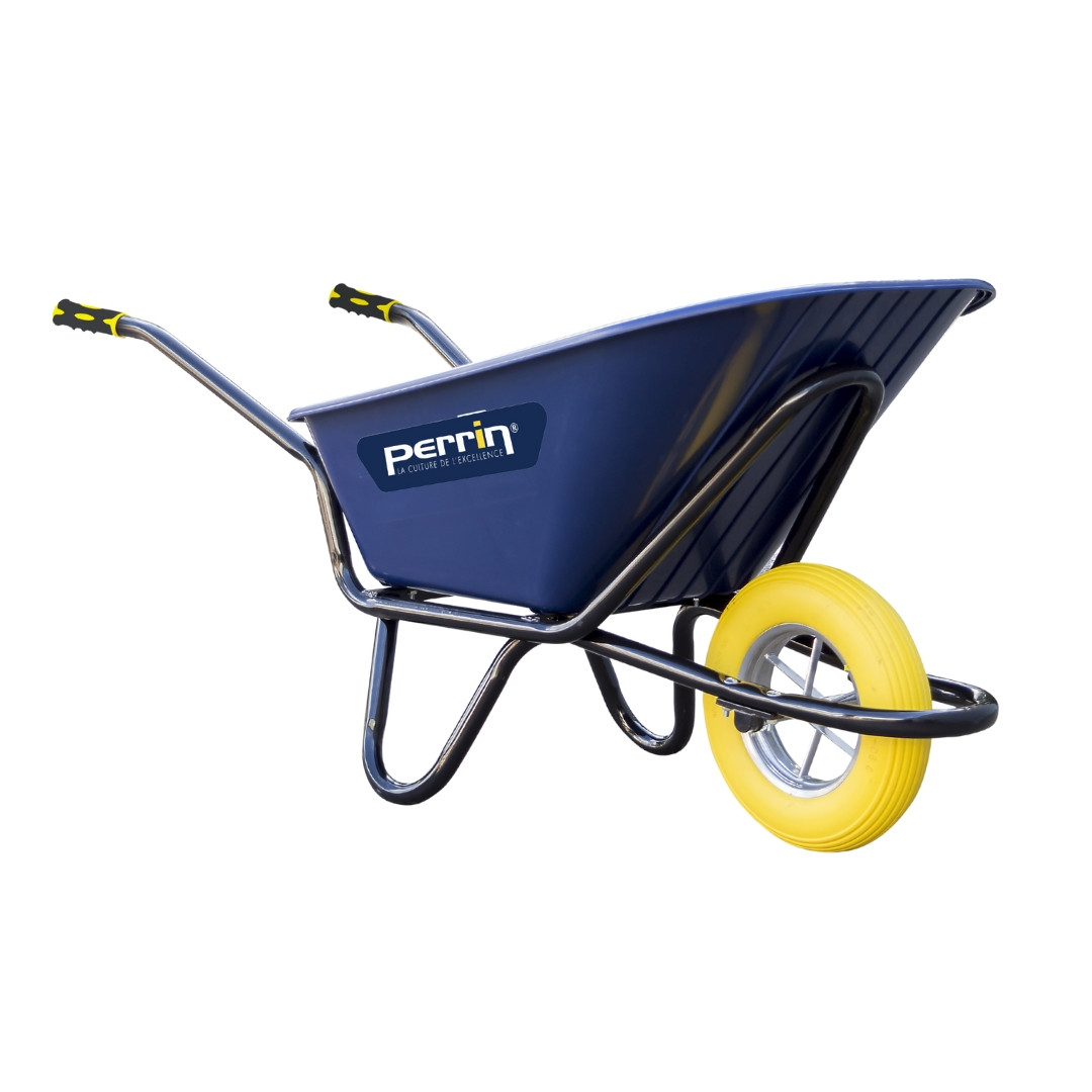 Brouette 120 L roue increvable - charge 320 kg PEHD renforcé
