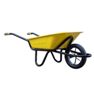 Brouette chantier 100 L - Olympic renforcée - roue pleine - double châssis acier Ø32 mm - 250 kg