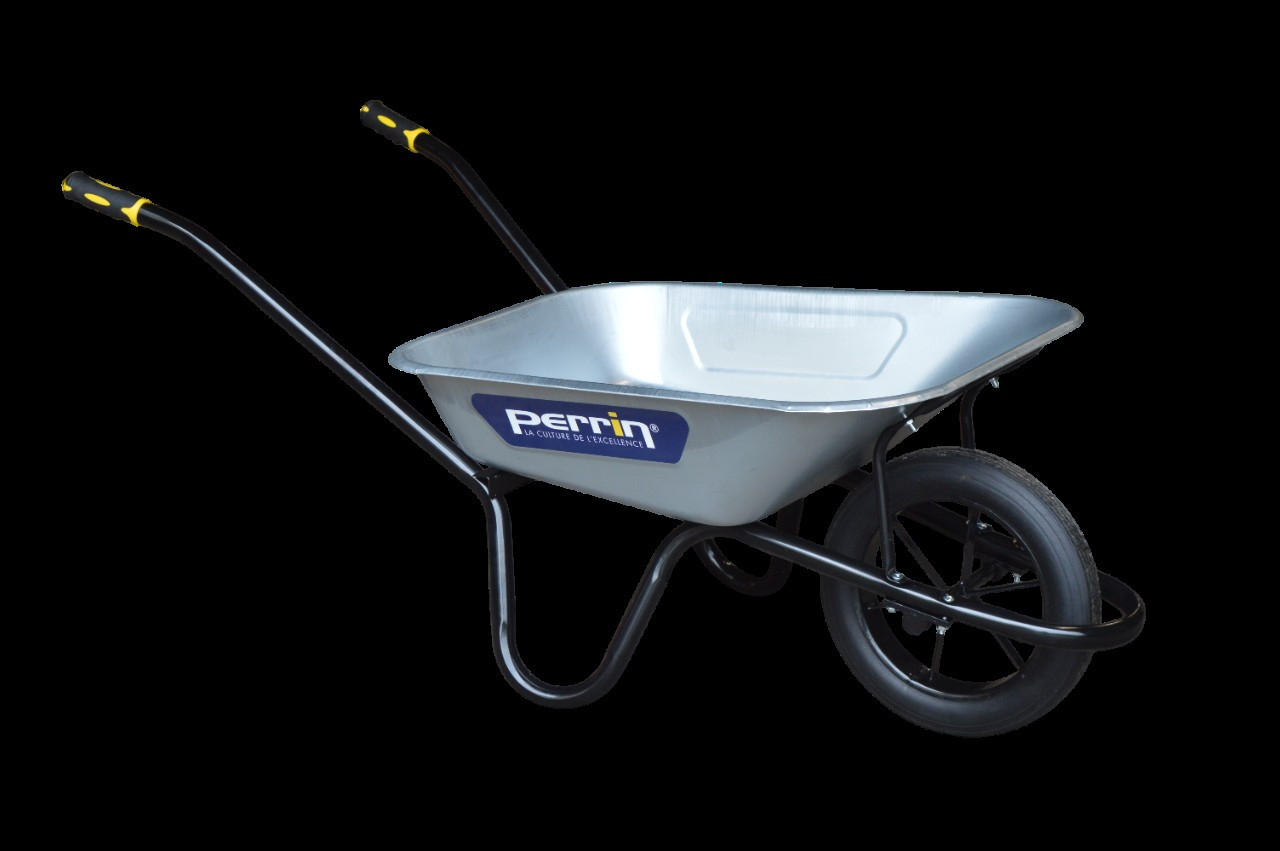 Brouette Dynamic roue pleine - caisse galvanisée - usage chantier