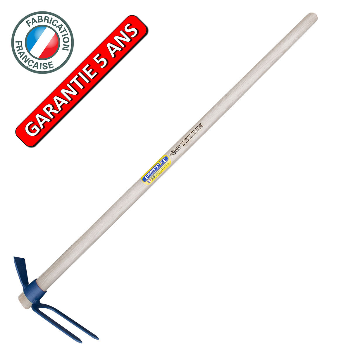 Croc corse œil ovale avec panne - manche 130 cm - outil de jardin