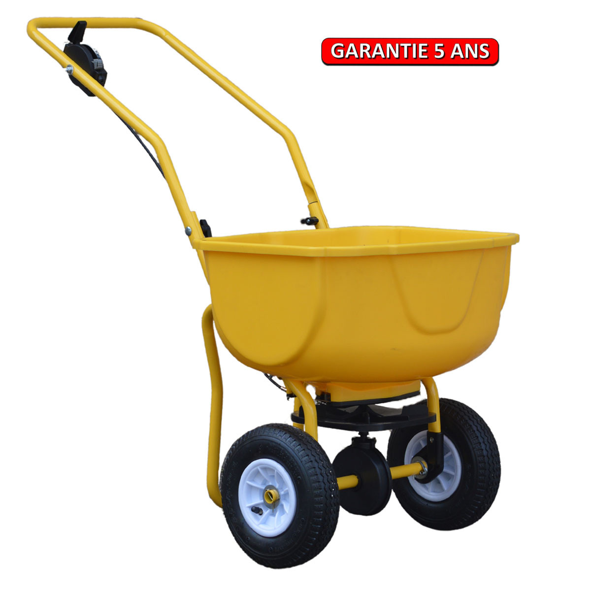 Epandeur à sel de 27L - roues gonflabes