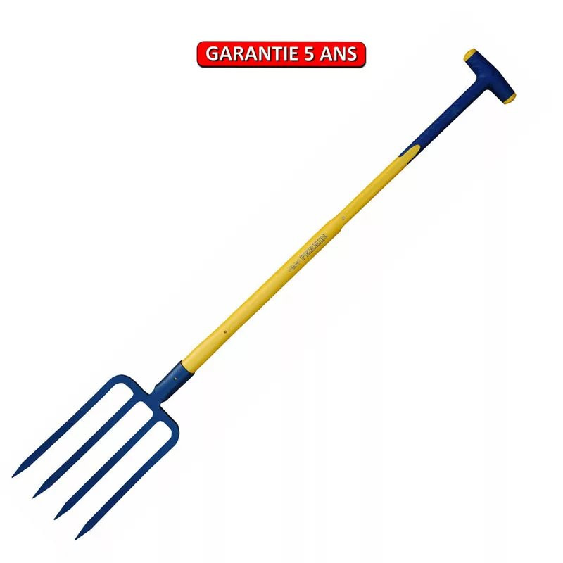Fourche a becher a douille - manche trigrip bt 90 - 4 dents triangulaire