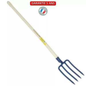 Fourche à bêcher douille 4 dents 27 cm manche pomme