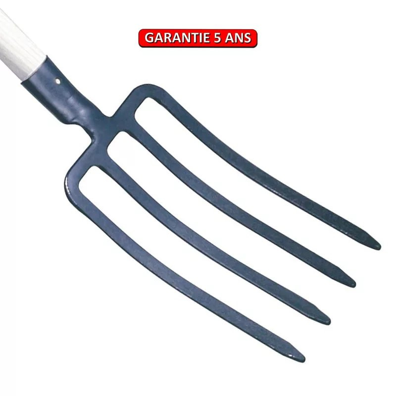 Fourche à bêcher douille 4 dents 27 cm sans manche