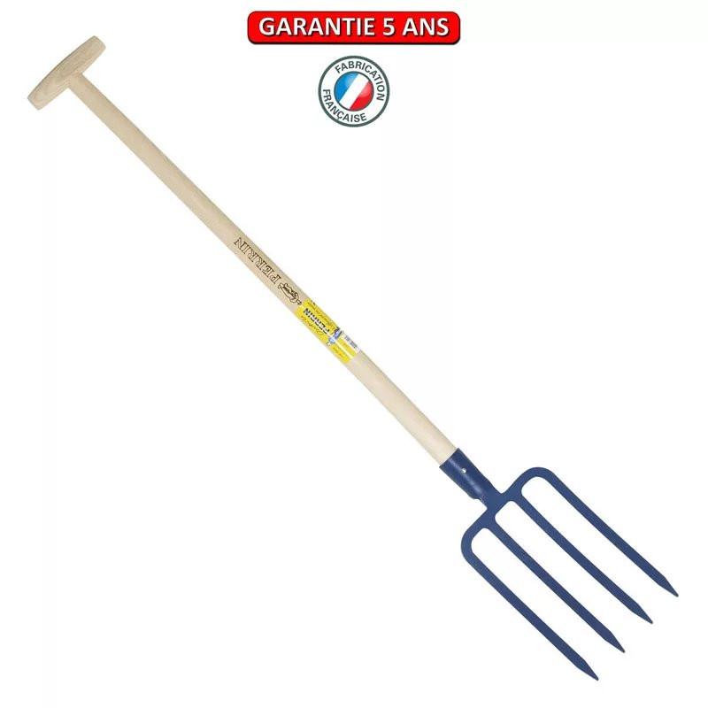 Fourche à bêcher douille 4 dents 29 cm manche béquille