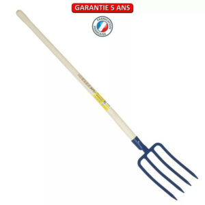 Fourche à bêcher douille 4 dents 29 cm manche pomme